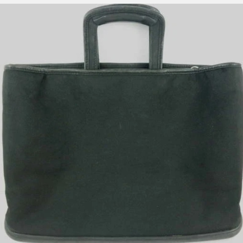 Jack Gorges Black Tote Bag with Leather Handles